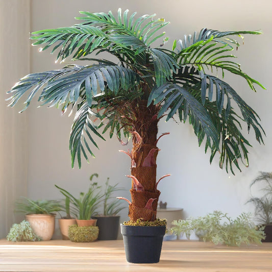 Artificial 100CM Tall Decorative Faux Palm Tree Green