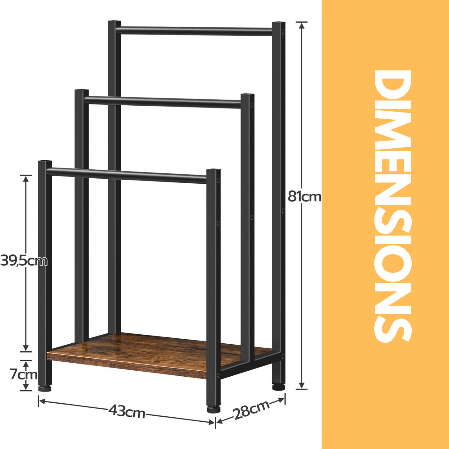 free standing towel rail
