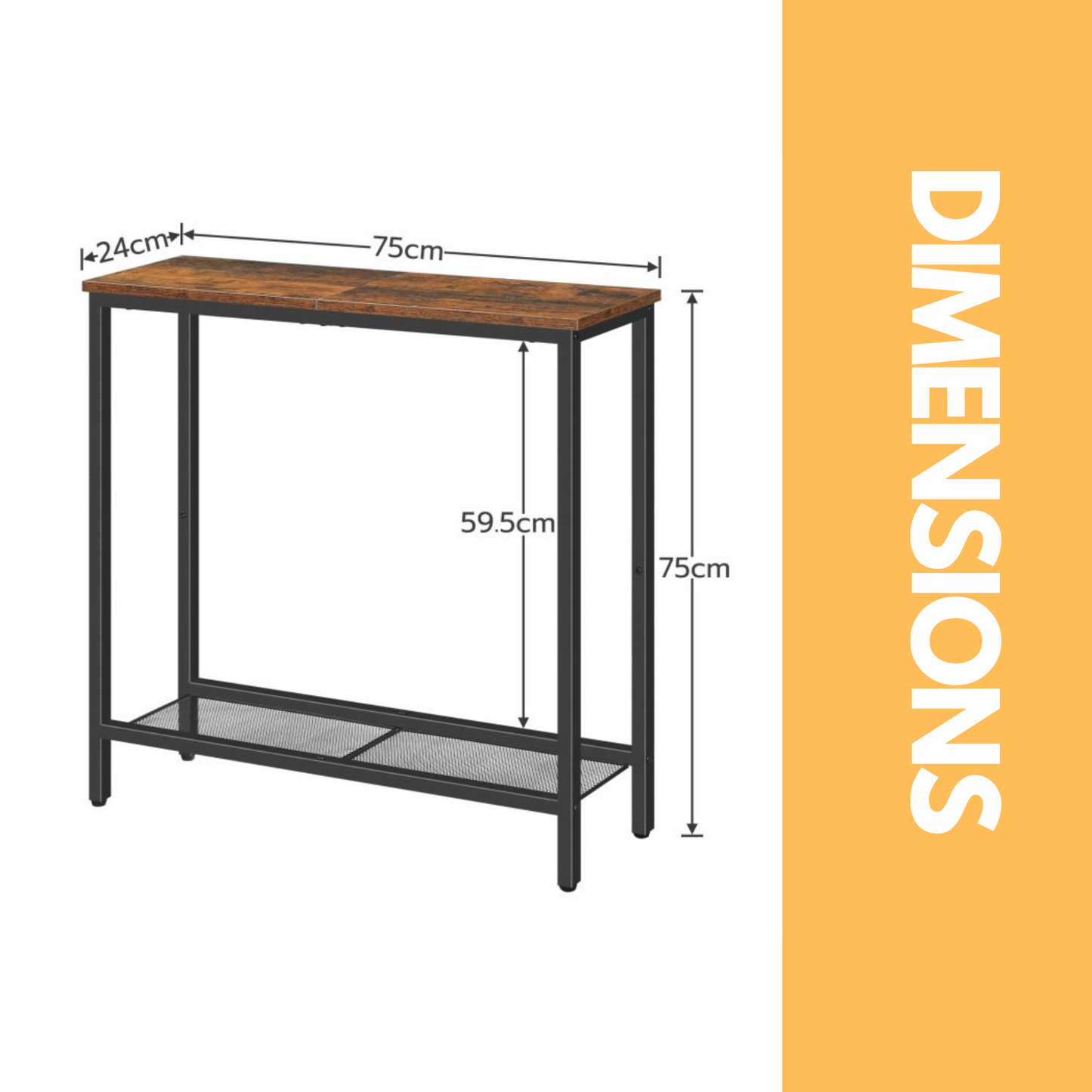 slim hallway console table