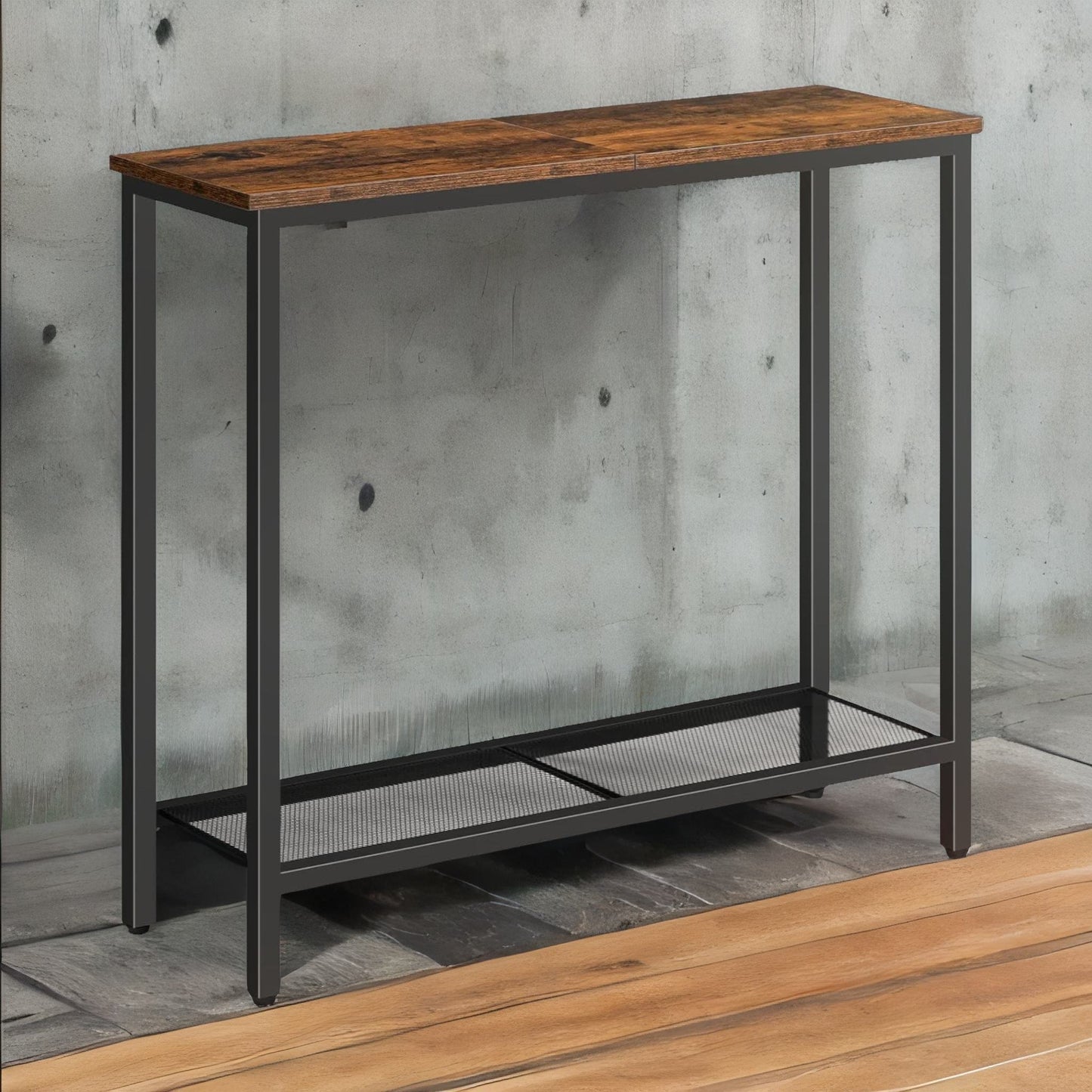 slim hallway console table