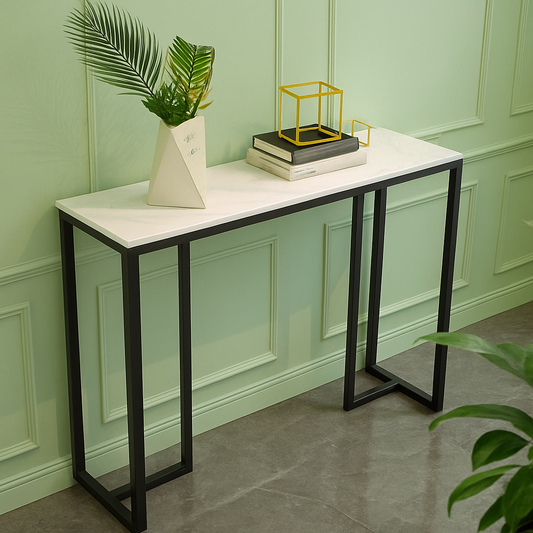 Faux Marble Console Table