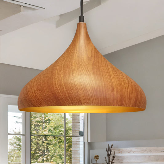 Industrial Metal Dome Ceiling Light Pendant Shade Natural Brown