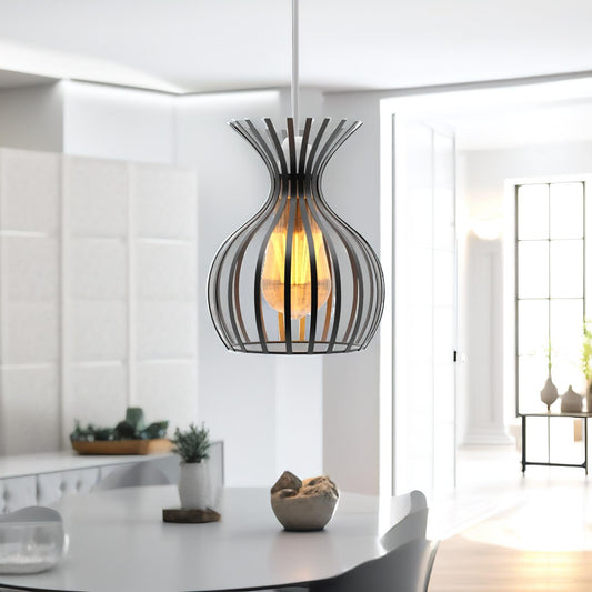 Industrial Cage Light Shade Ceiling Pendant Black