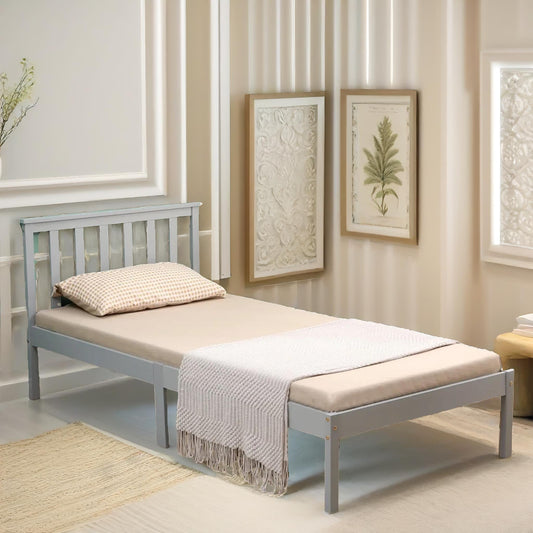 Pine Single 3ft Bed Frame Grey