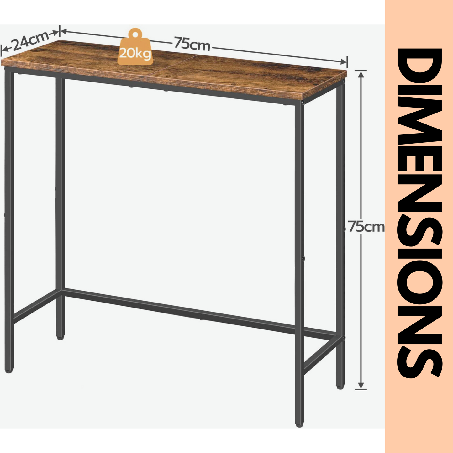 slim console table for hallway