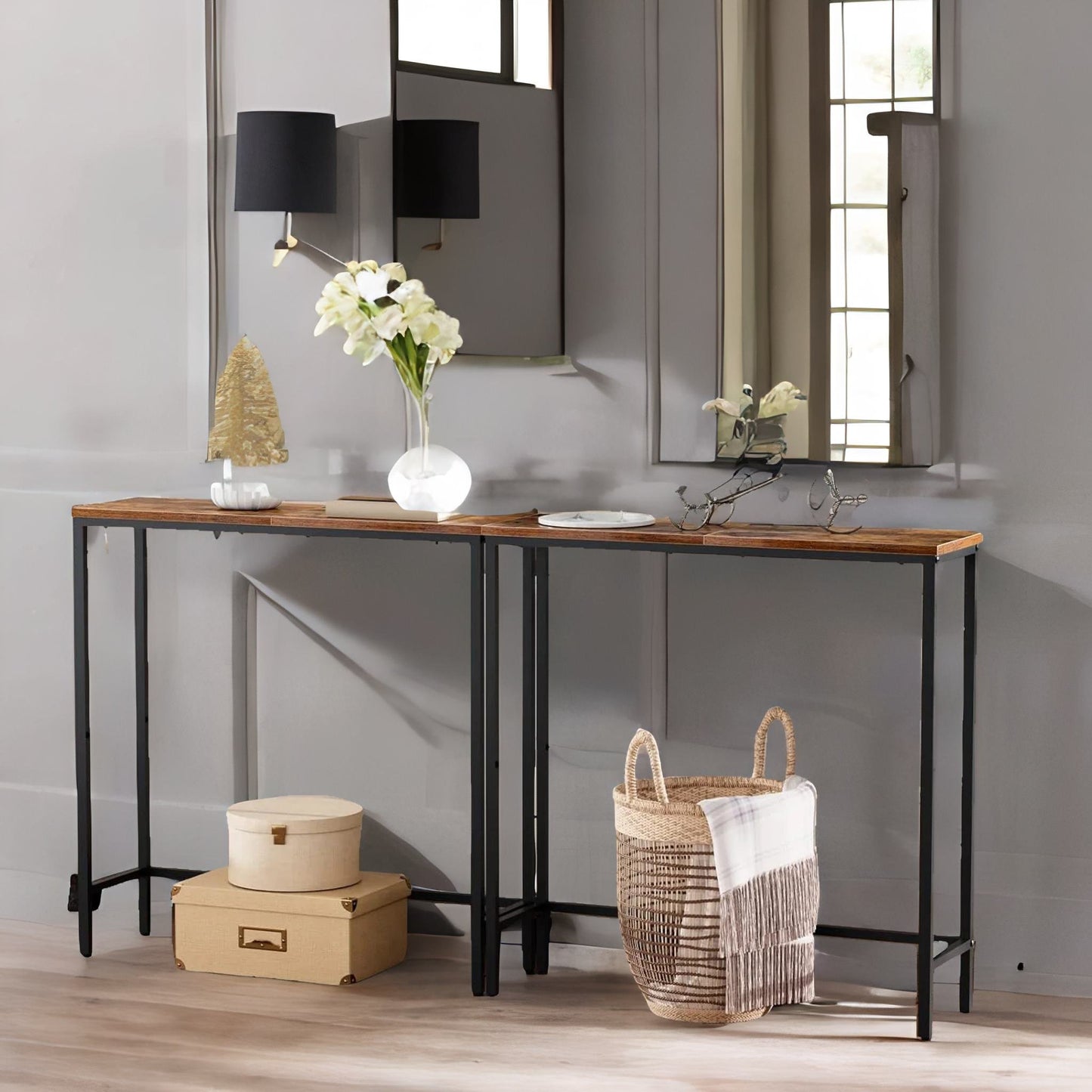 slim console table for hallway