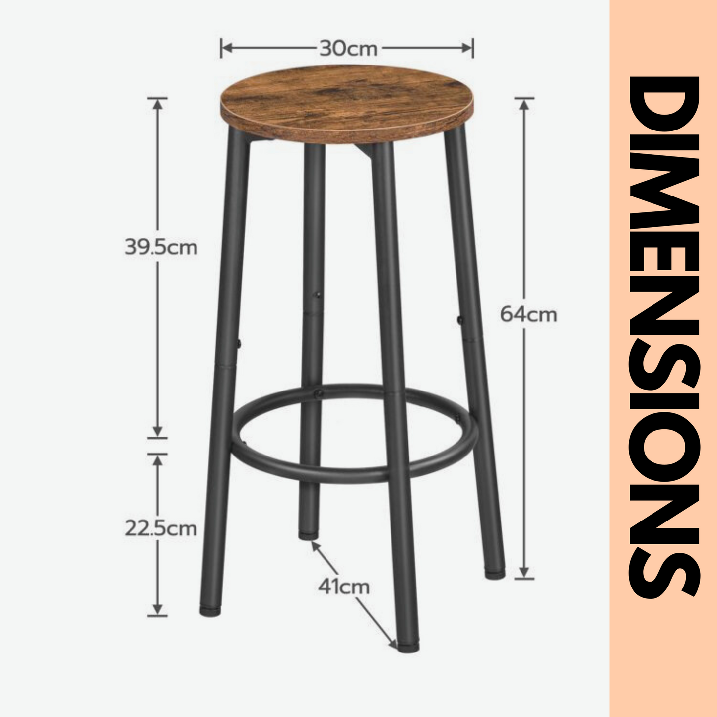 set of 2 bar stools