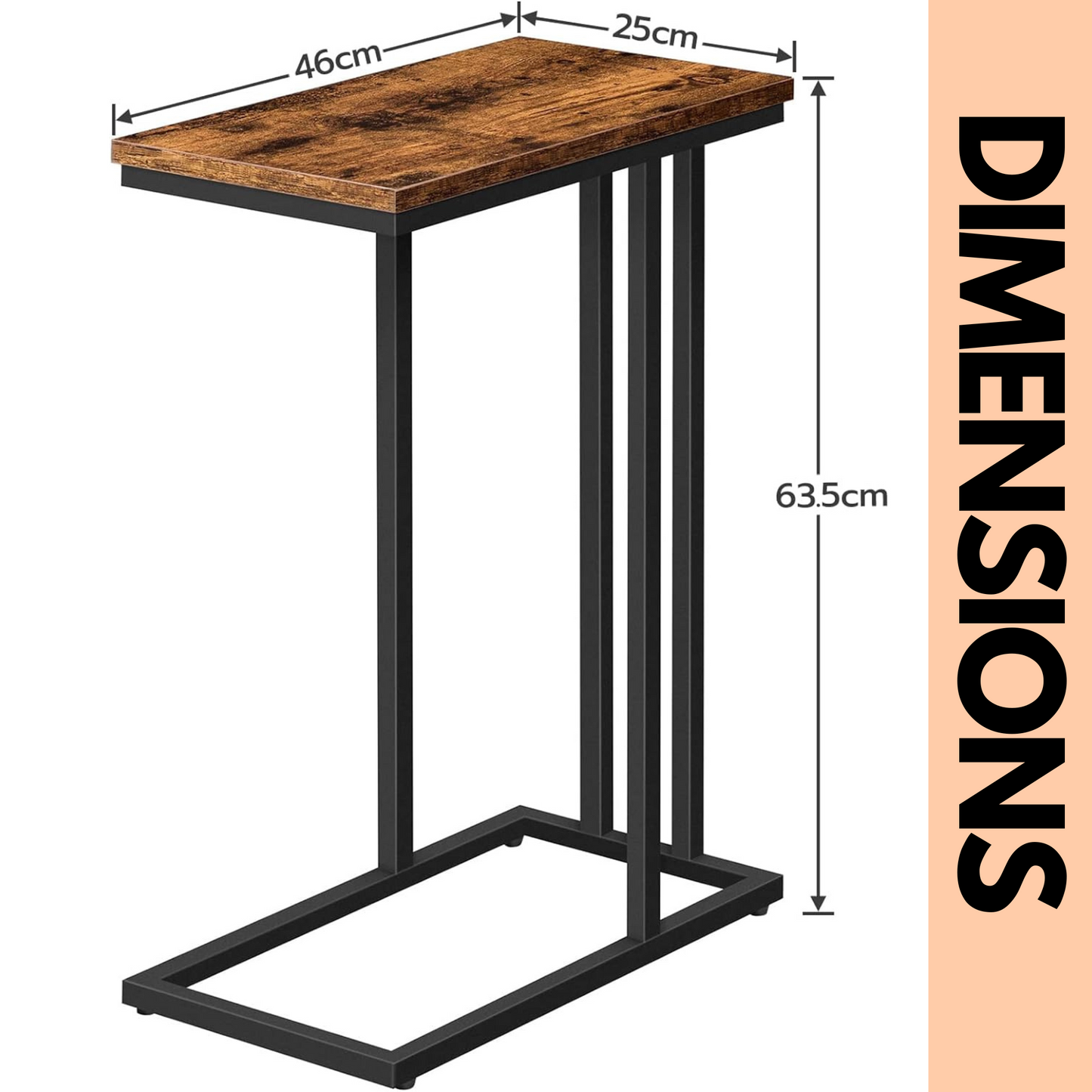 side table c shaped