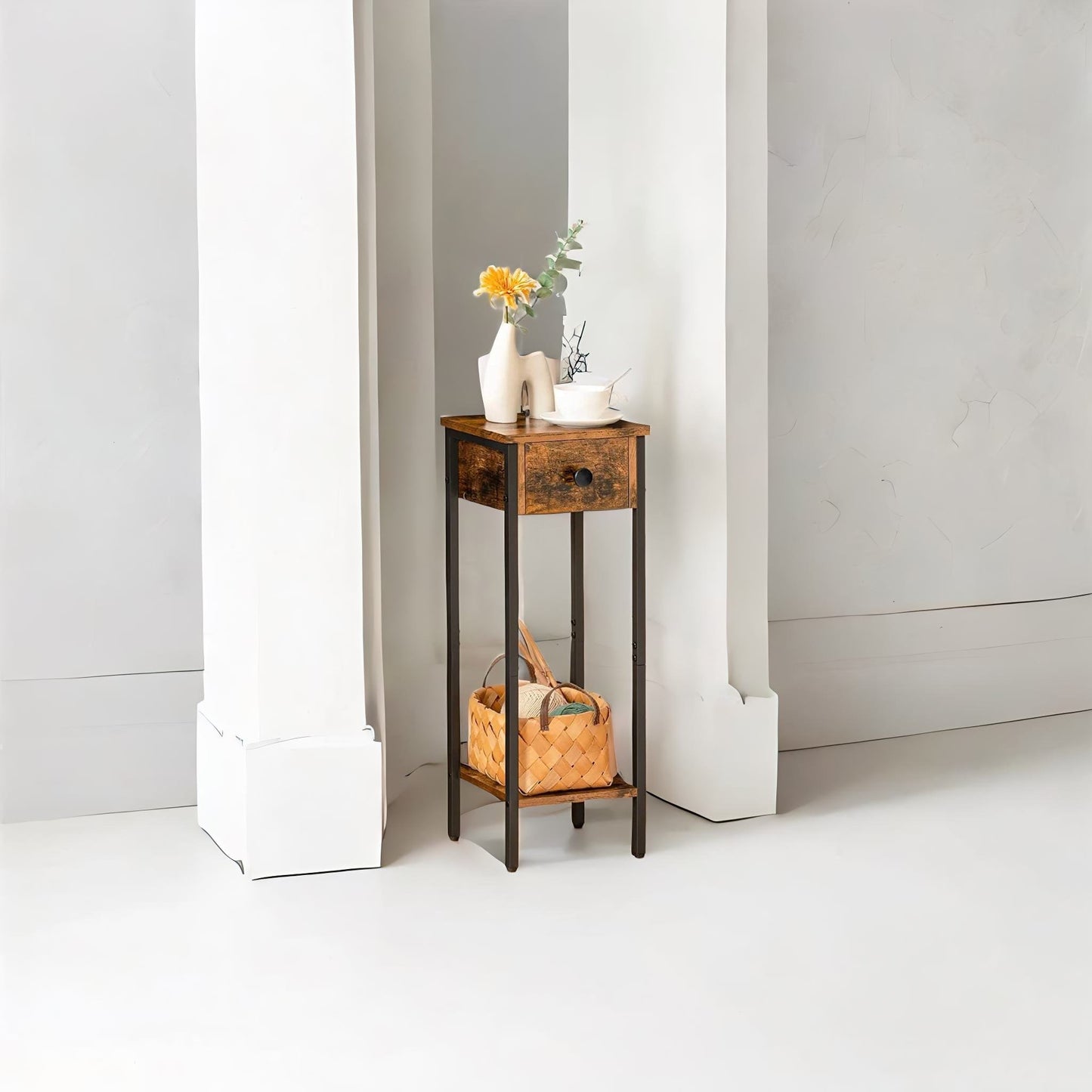 set of 2 slim side tables