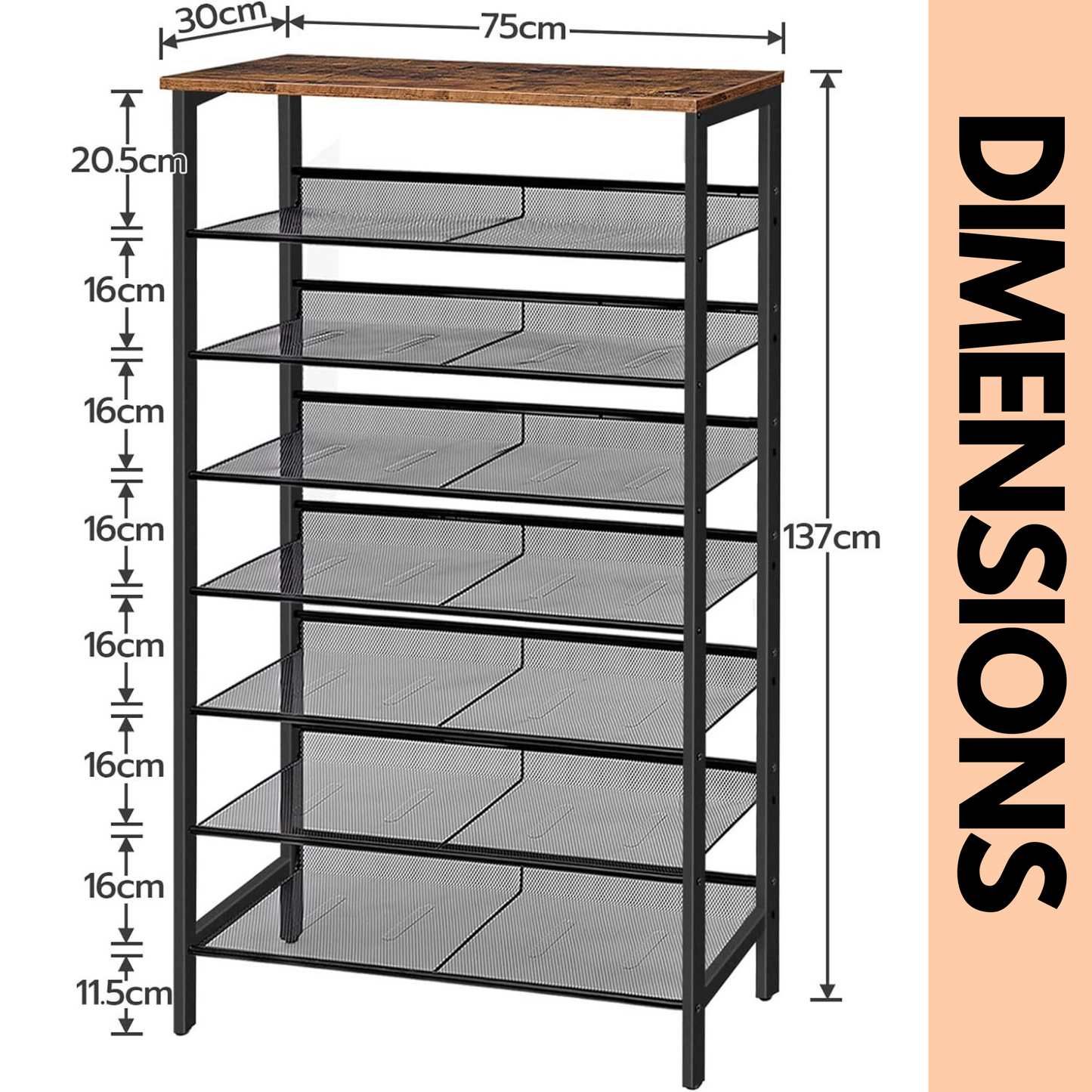 large capacity shoe storage