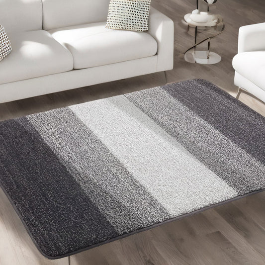 Washable Non Slip Indoor Door Kitchen Mat Grey Patterned Grey