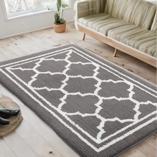 Washable Non Slip Indoor Door Kitchen Mat Grey