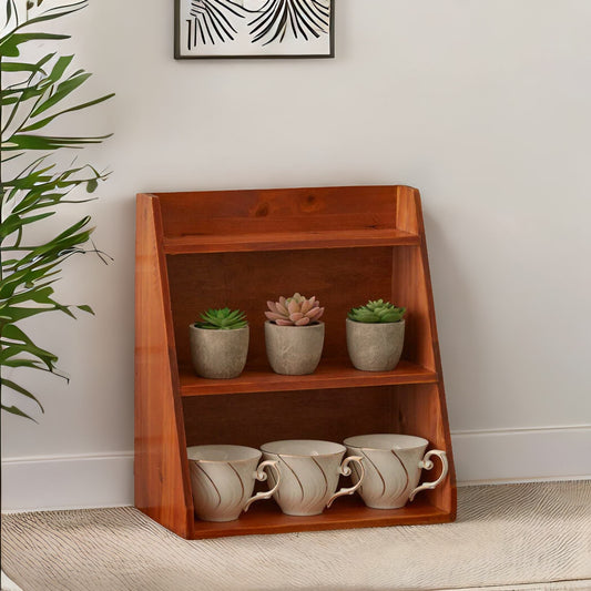 Wooden 3 Tier Storage Display Unit Brown