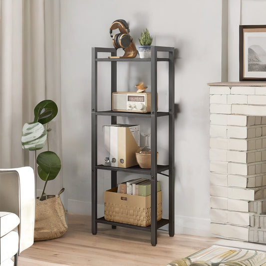 4 Tier Storage Standing Shelf Furniture Black