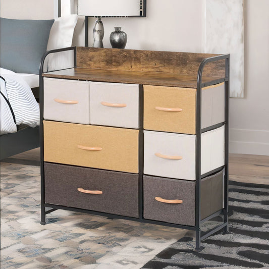 Bedroom Dresser With 7 Large Drawers Yellow