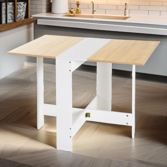 Wooden Folding Computer Home Office Desk White