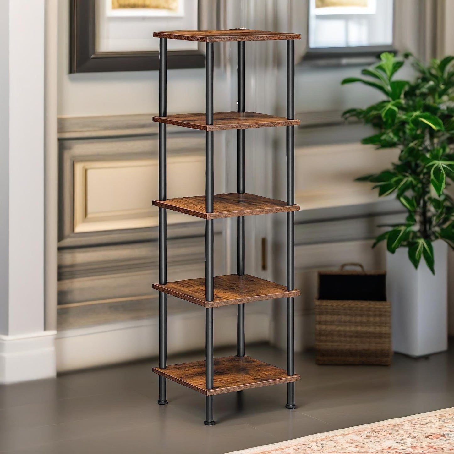 5 tier narrow open shelf