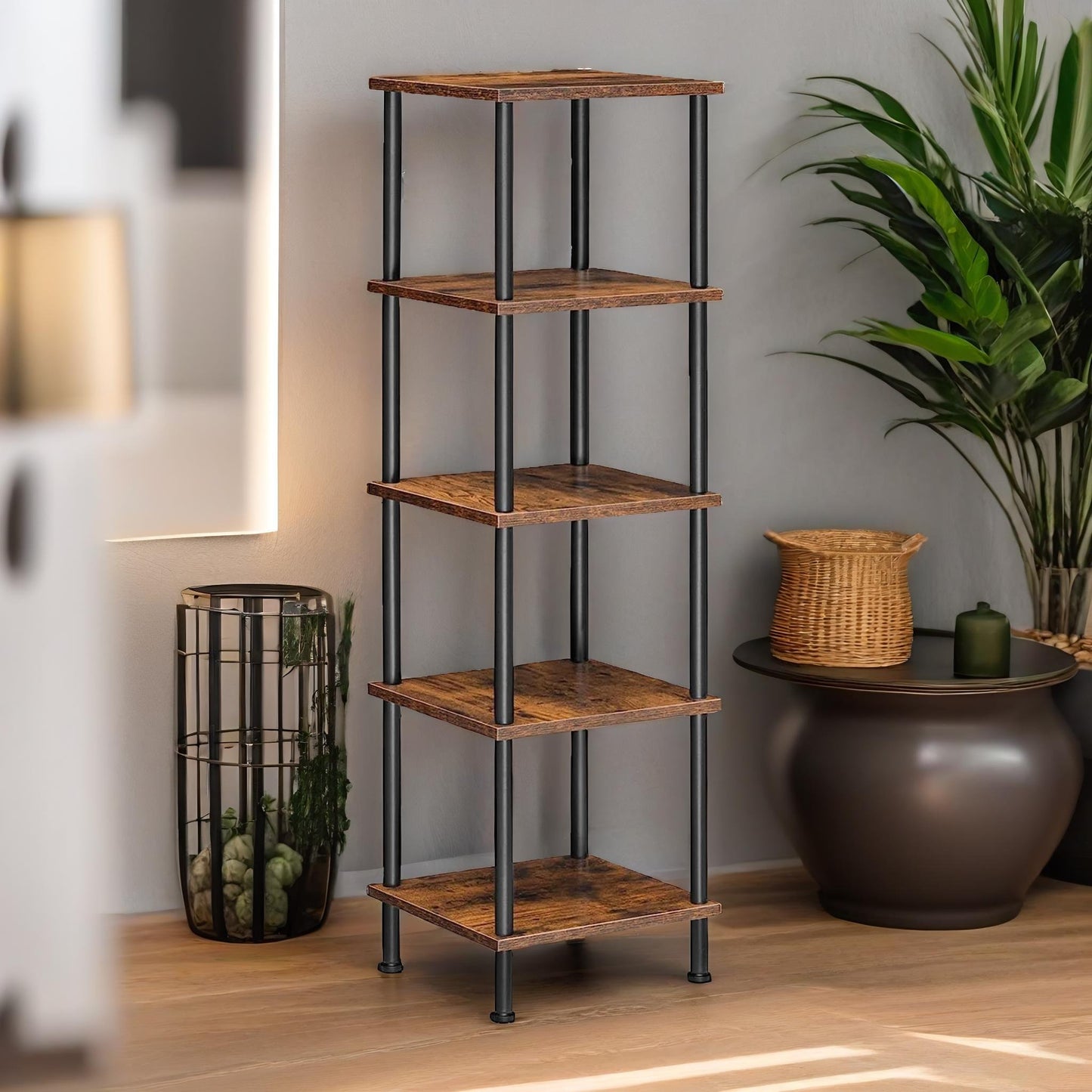 5 tier narrow open shelf