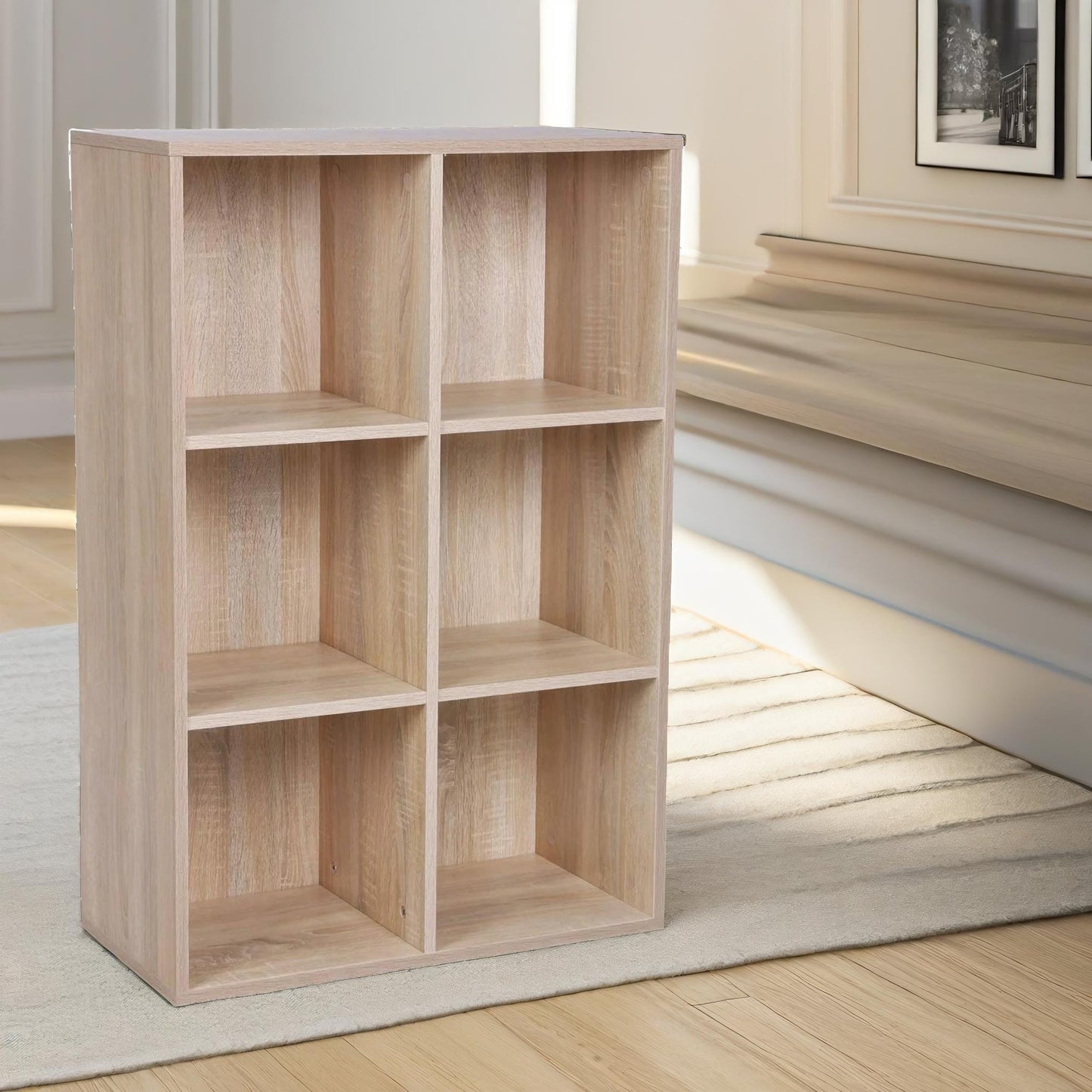 6 cube storage unit bookcase oak