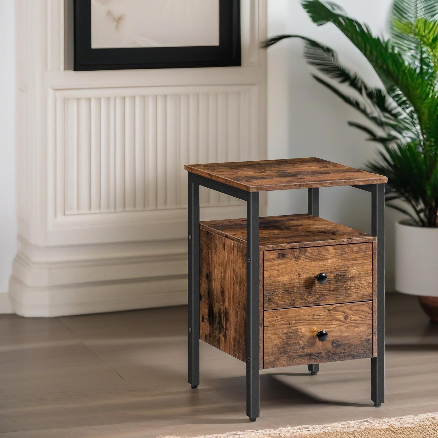 bedside table with 2 drawers