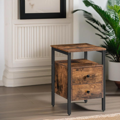 Bedside Table with 2 Drawers