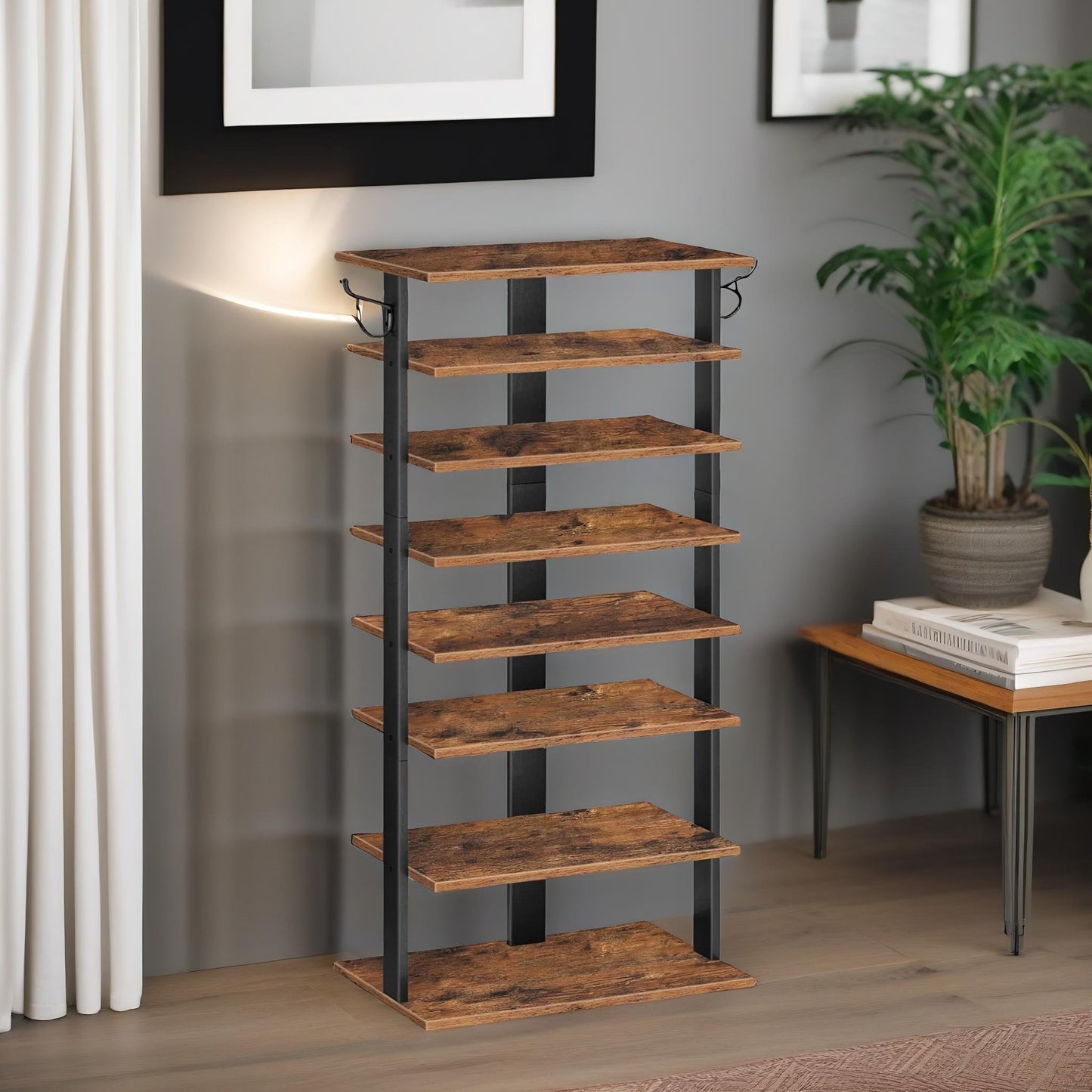 8 tier wide shoe rack