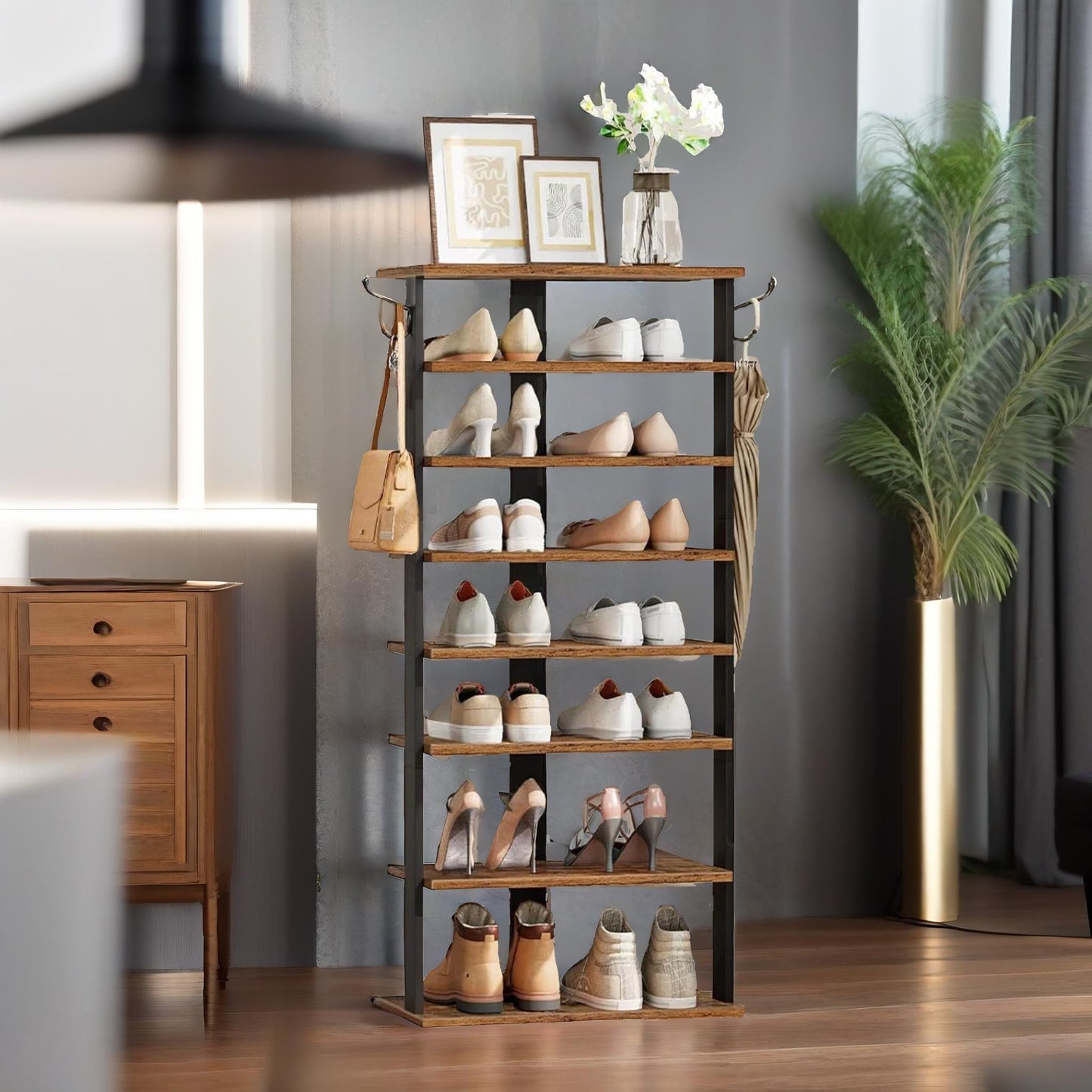 8 tier wide shoe rack