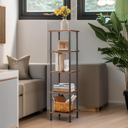 5 Tier Narrow Open Shelf