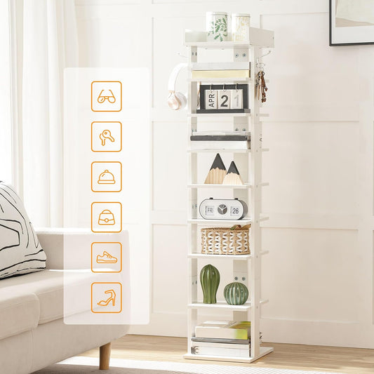 9 Tier Shoe Rack Narrow White