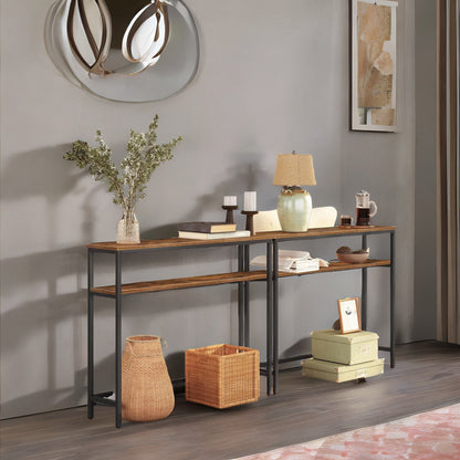 Console Table With 2 Shelves