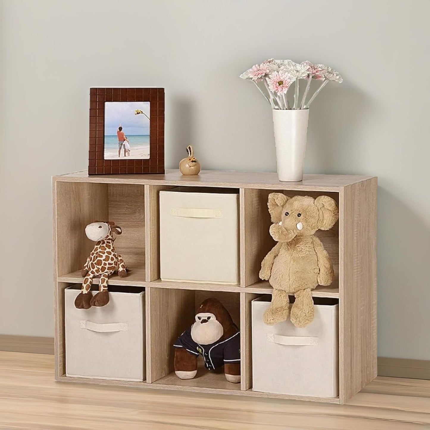 6 cube storage unit bookcase oak