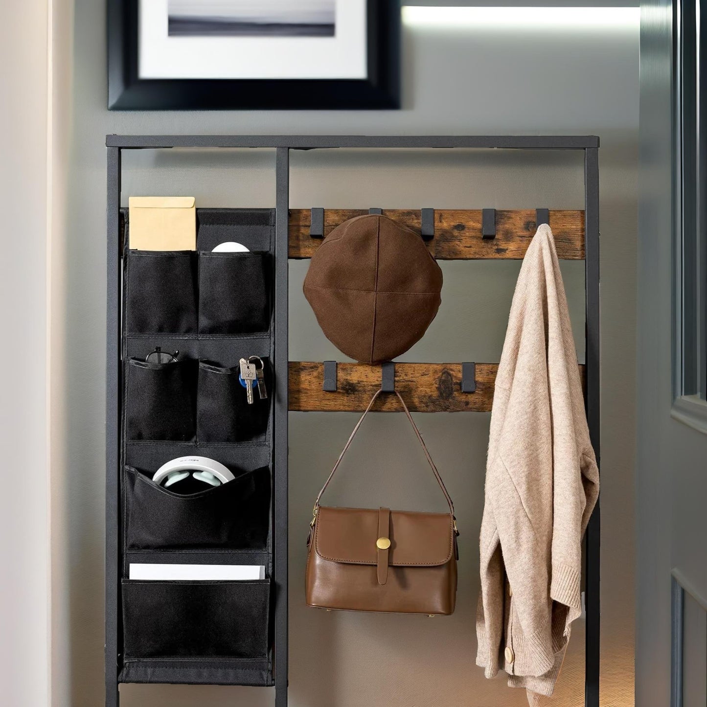 coat rack with shoe storage