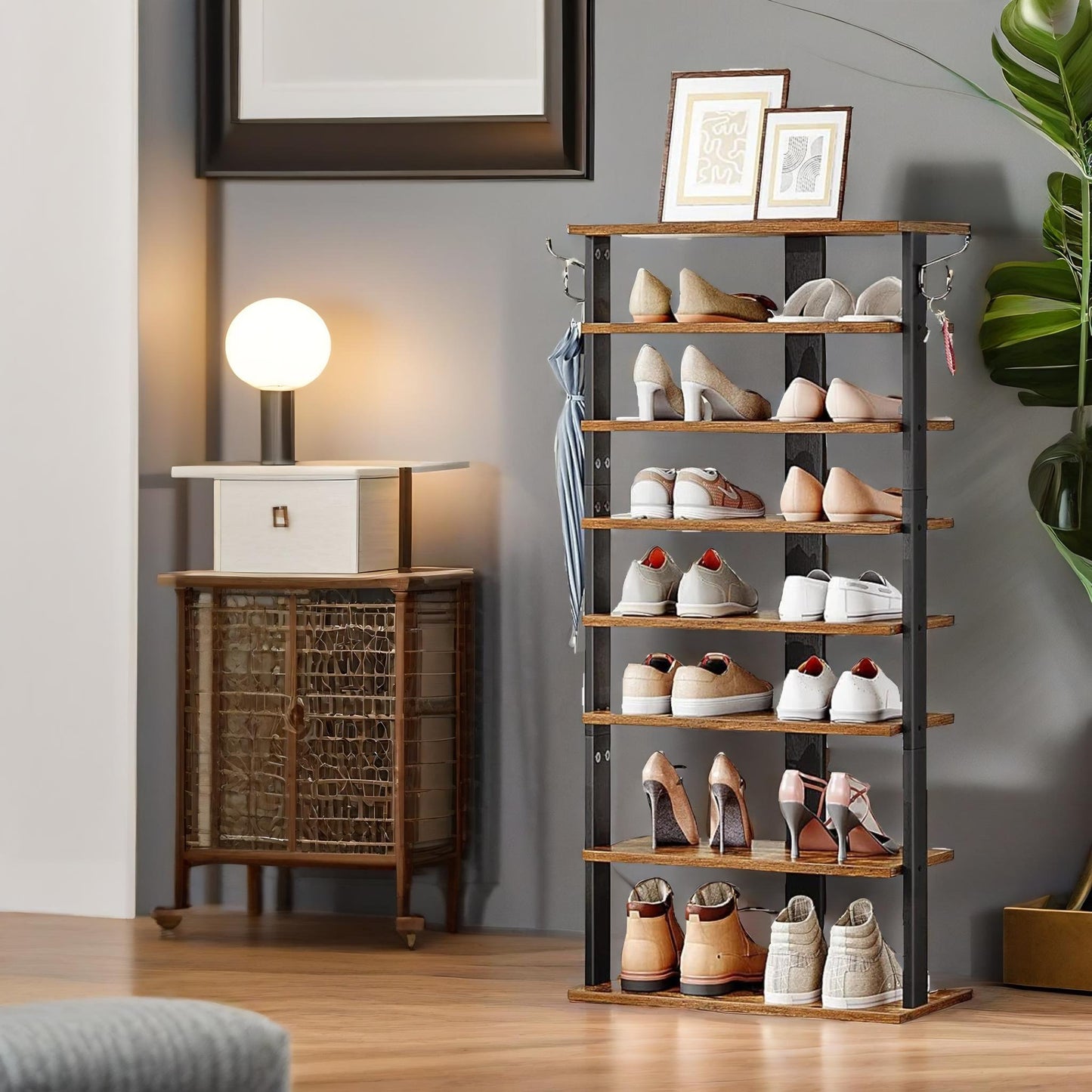 8 tier wide shoe rack