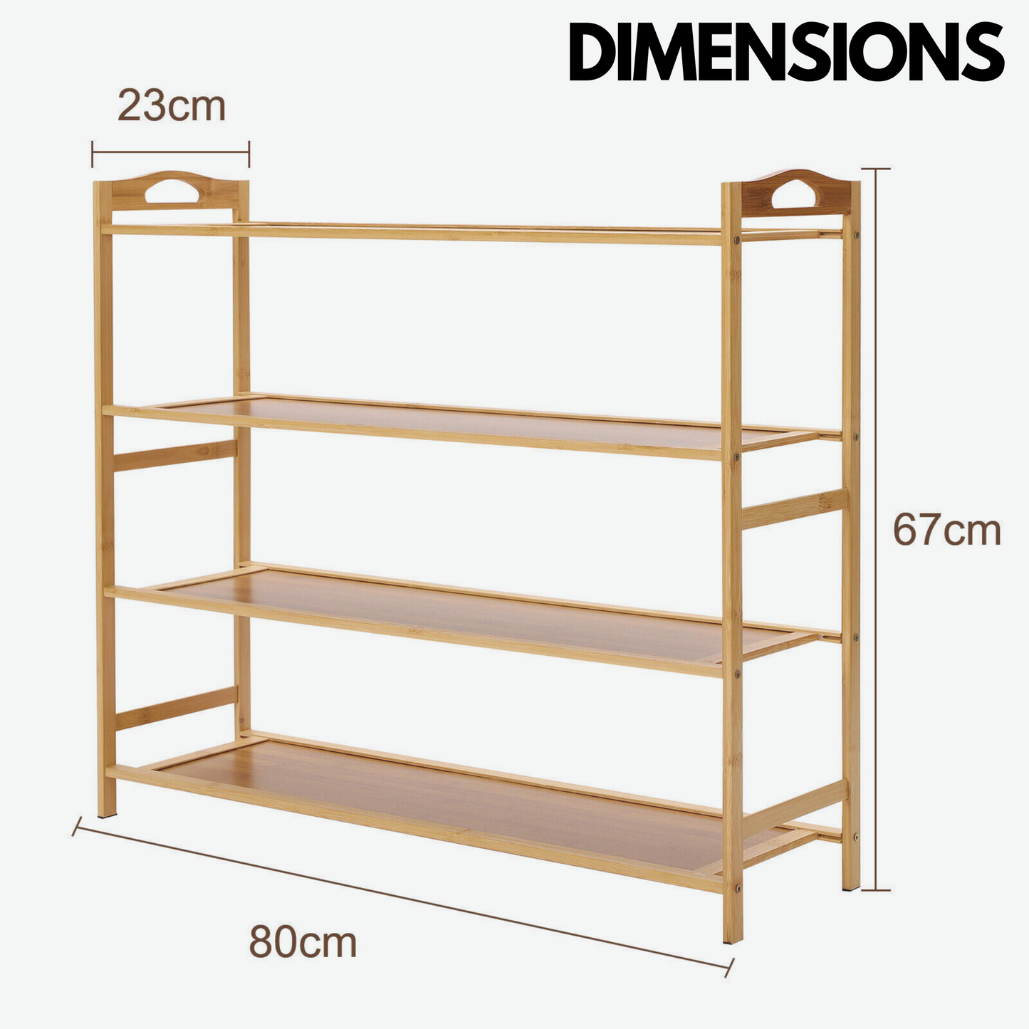 4 tier bamboo shoe rack