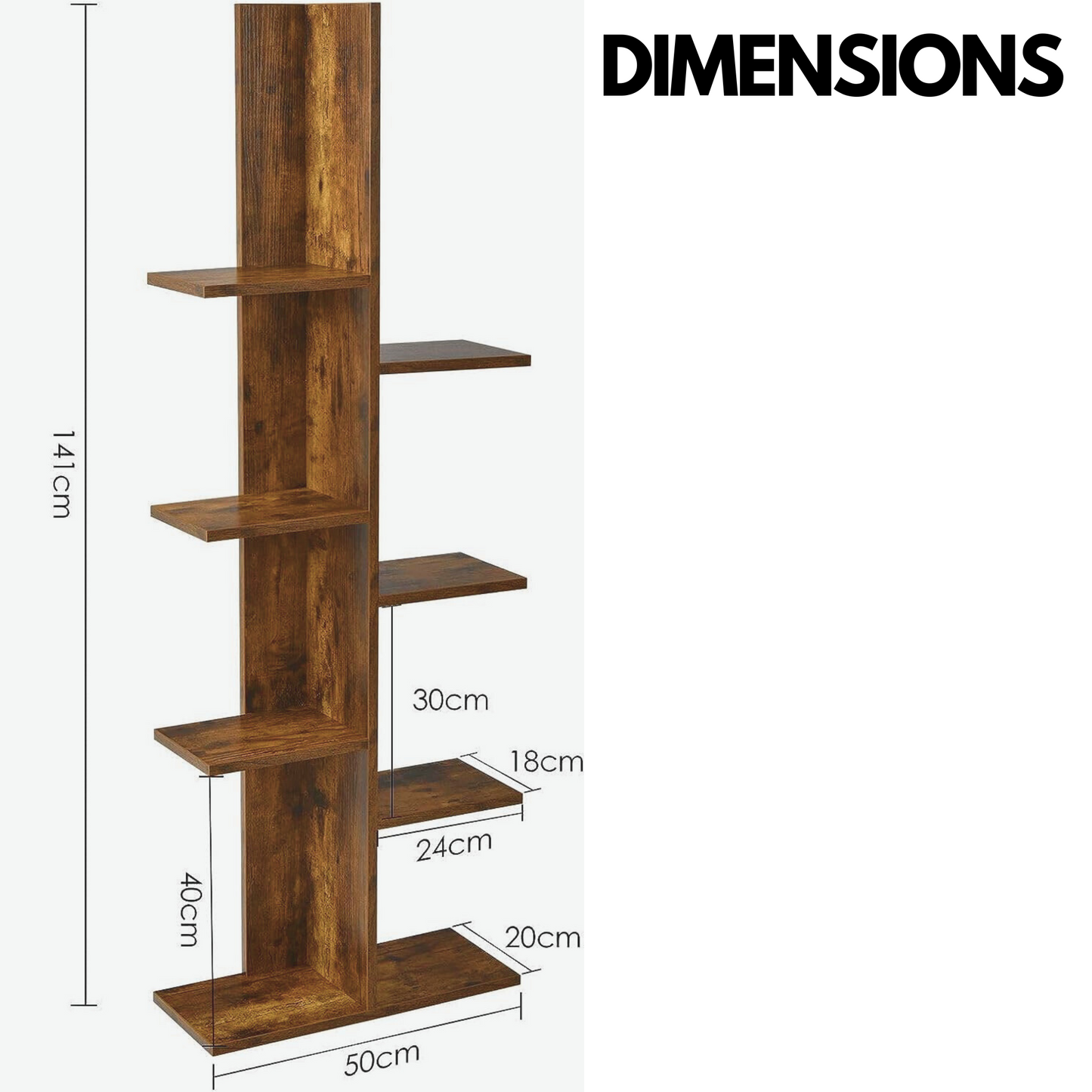 industrial 8 tier free-standing tree display stand