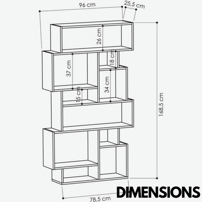 168.5CM Tall Display Stand Oak