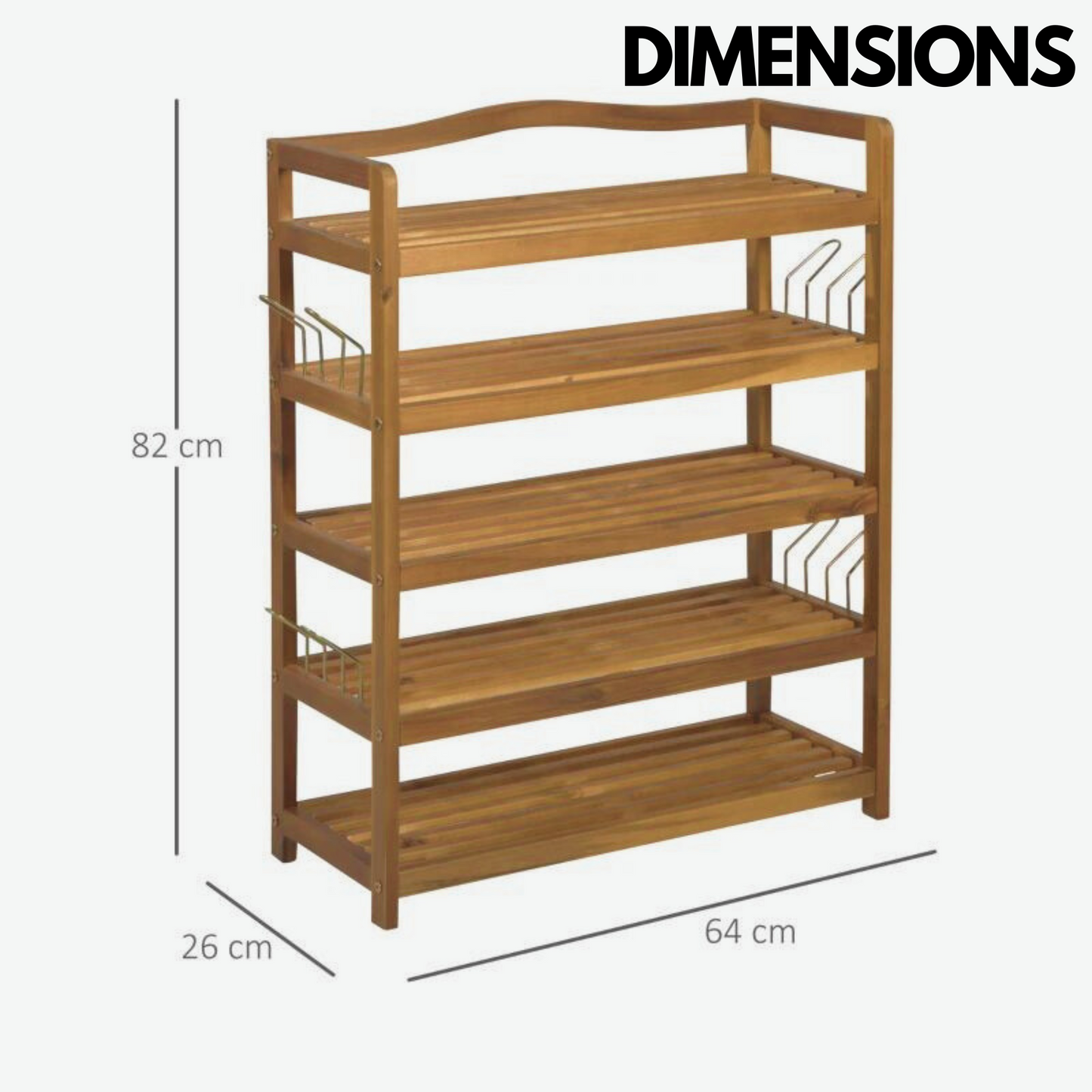 5 tier shoe rack bamboo