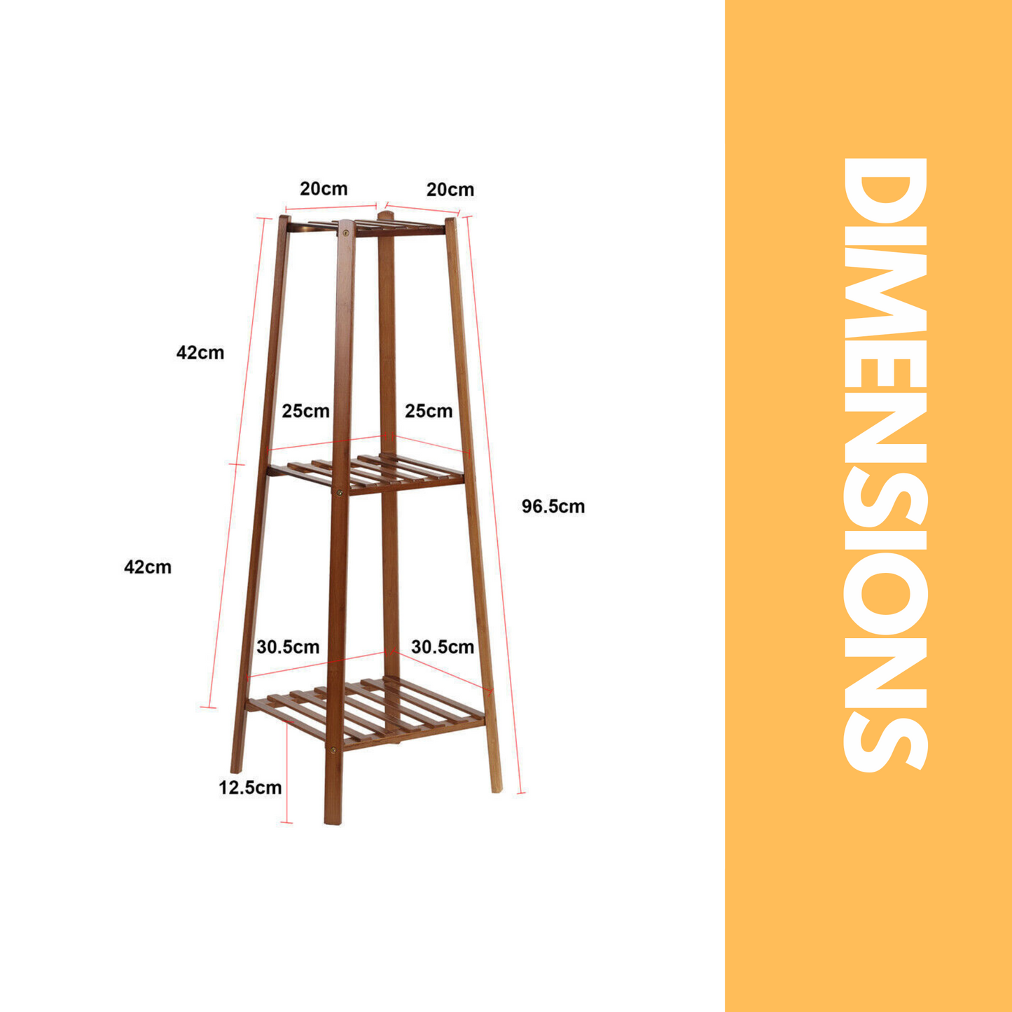 bamboo 3 tier indoor outdoor plant stand