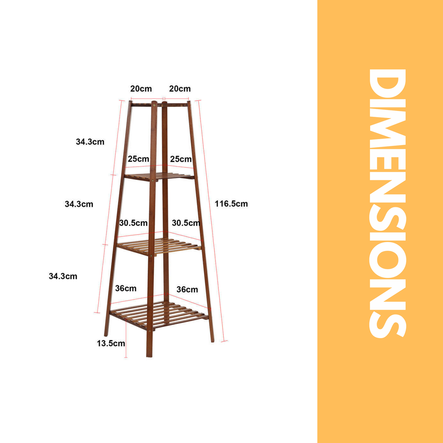 bamboo 4 tier indoor outdoor plant stand