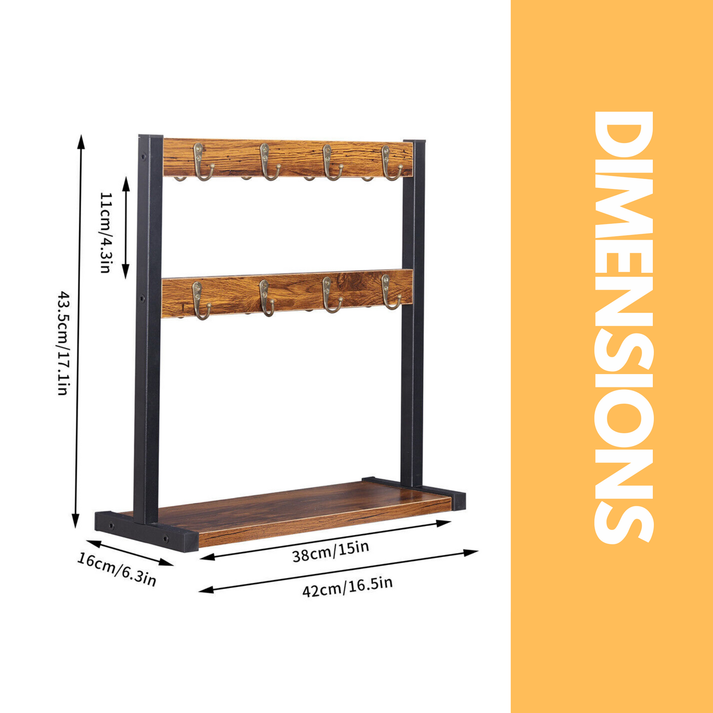 industrial mug holder stand for countertop