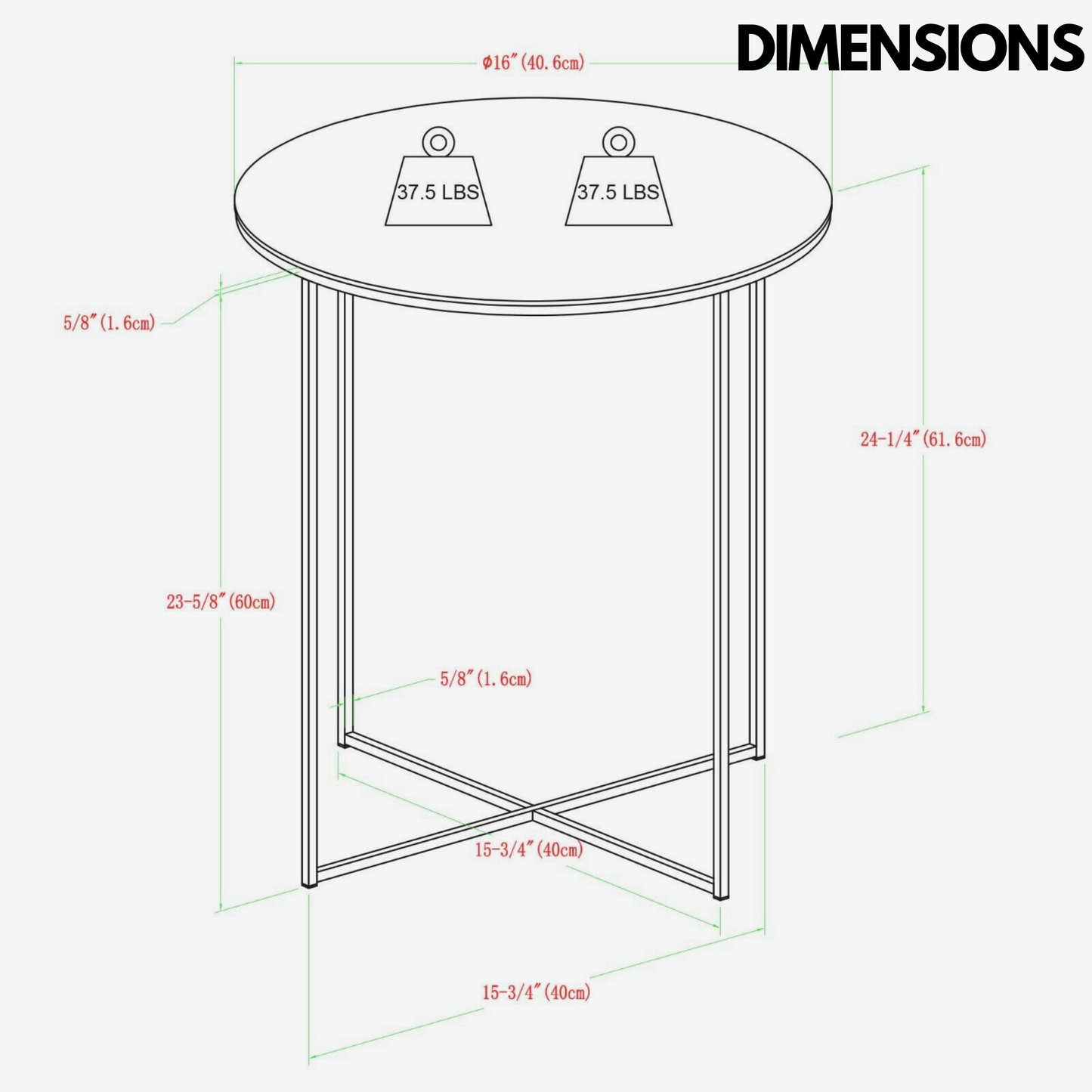 round bedside table with faux marble top