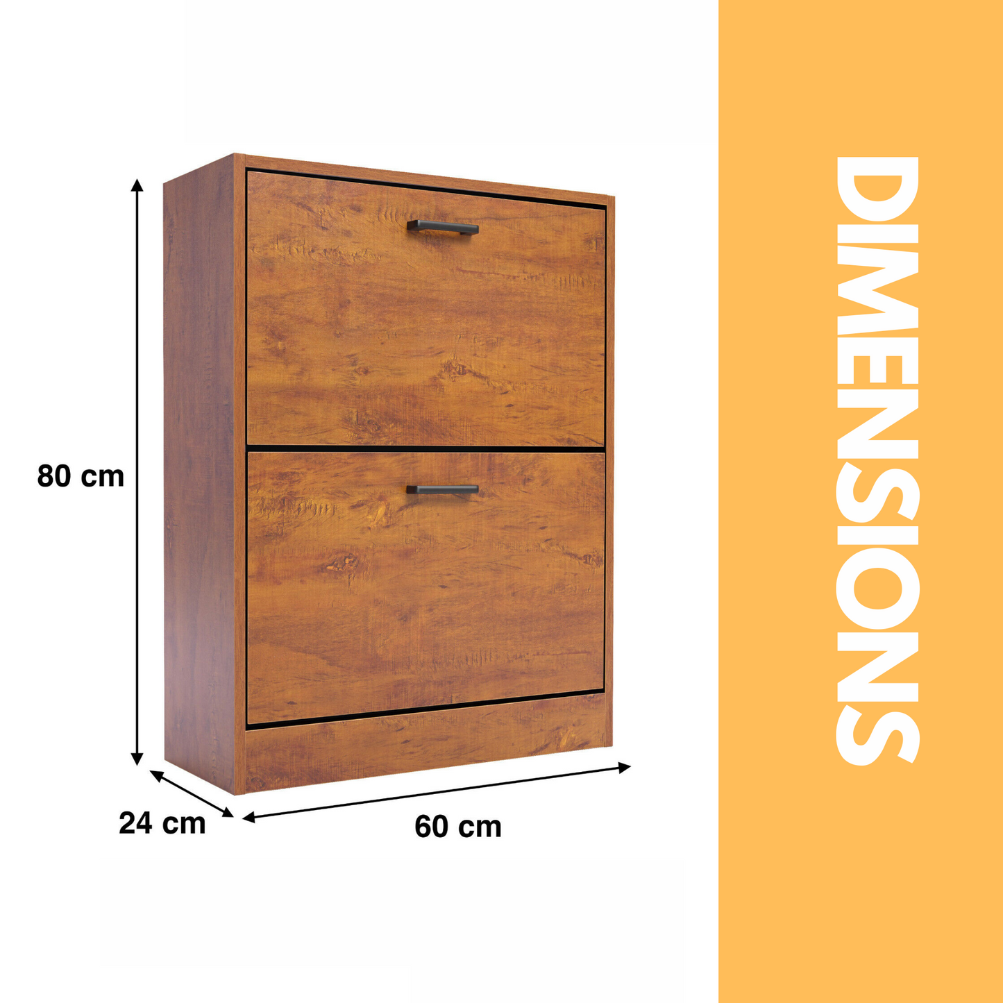 2 drawer shoe storage cabinet oak