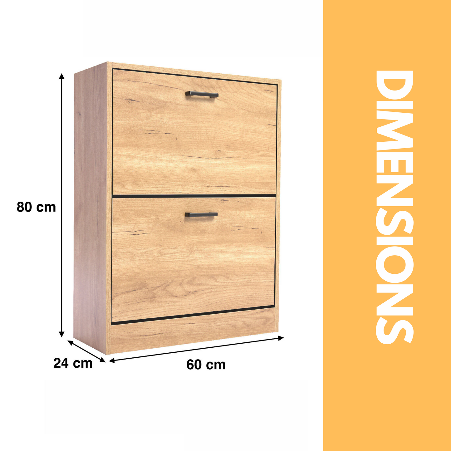 2 drawer shoe storage cabinet pine