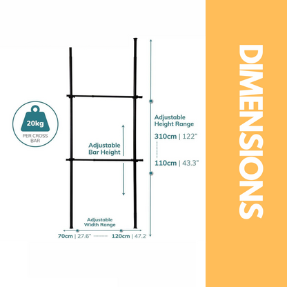 Adjustable Telescopic Heavy Duty Clothes Rail