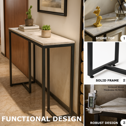 Faux Marble Console Table