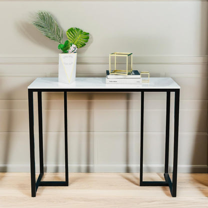 Faux Marble Console Table