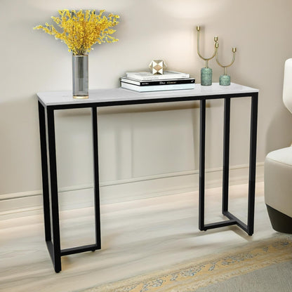 Faux Marble Console Table