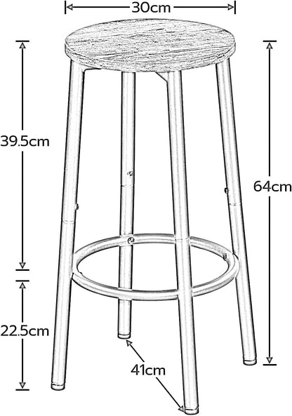 Set of 2 Bar Stools