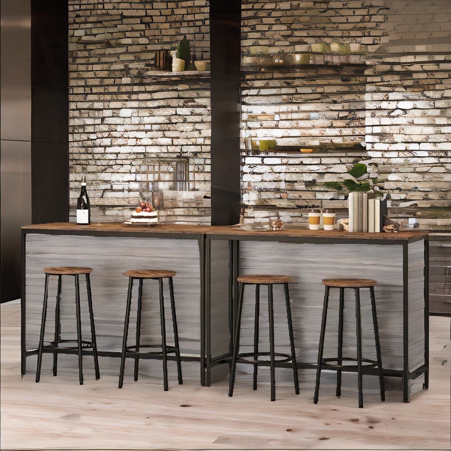 set of 2 bar stools