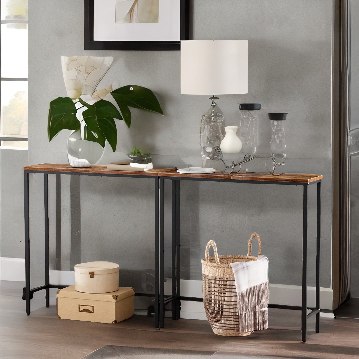 slim console table for hallway